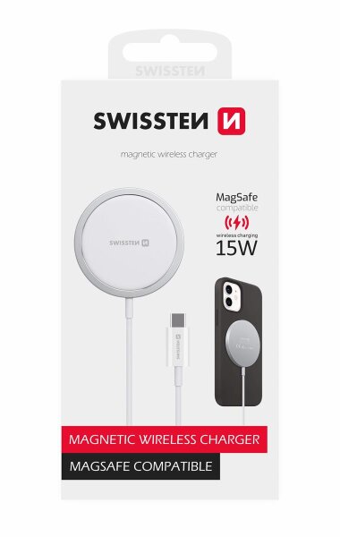 SWISSTEN MagStick WIRELESS LADEGERÄT FÜR APPLE IPHONE (kompatibel mit MagSafe)