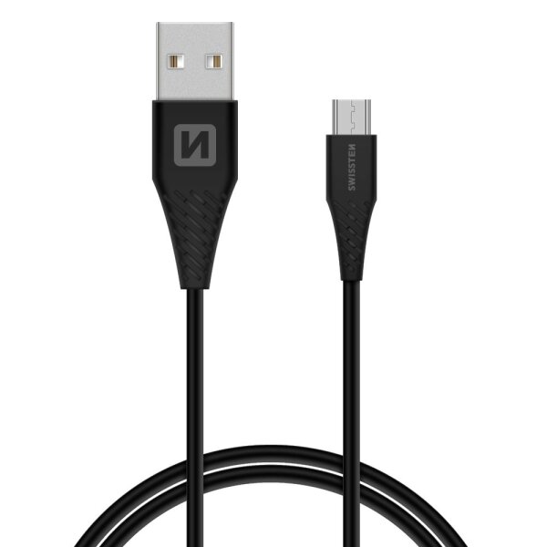 DATA CABLE SWISSTEN USB / MICRO USB 1,5 M BLACK (9mm)