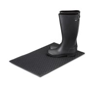 Relaxdays Gummi Fußmatte Schwarz