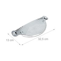 Relaxdays Abgießhilfe Edelstahl Silber