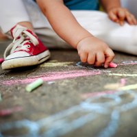 Relaxdays Kreide 24er Pack bunt Blau/Grün/Rot