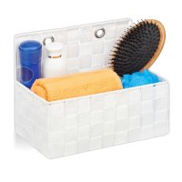 Relaxdays Aufbewahrungskorb hängend Beige
