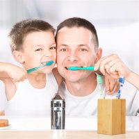 Relaxdays Zahnputzbecher Bambus