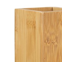 Relaxdays Zahnputzbecher Bambus