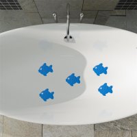 Relaxdays Antirutsch Sticker Badewanne Fisch Set Blau