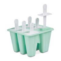 Relaxdays 6 Eisformen aus Silikon Türkis/Beige