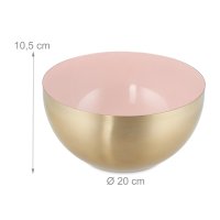 Relaxdays Zweifarbige Salatschüssel aus Edelstahl Beige