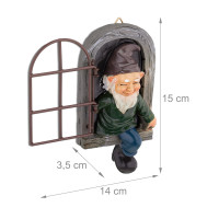 Relaxdays Zwerg mit Fenster