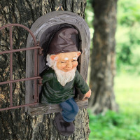 Relaxdays Zwerg mit Fenster