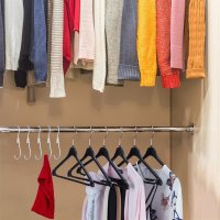 Relaxdays 5er Set Haken für Kleiderstange Silber/Beige