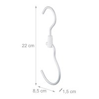 Relaxdays 5er Set Haken für Kleiderstange Silber/Beige