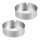 Relaxdays Aschenbecher Edelstahl 2er Set Silber