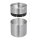Relaxdays Aschenbecher mit Deckel Schwarz/Silber