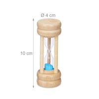 Relaxdays 4er Set Sanduhren Beige