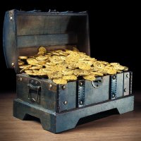 Relaxdays Goldmünzen 48er Set Gold