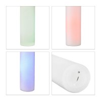 Relaxdays 10er Set LED Leuchtstäbe aus Schaumstoff Beige