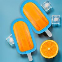 Relaxdays Eisformen 6er Set Silikon Blau/Grün/Pink