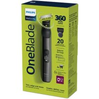 Philips Rasierer QP6542/15 / OneBlade Pro 360 Face+Body Schwarz auf Grün