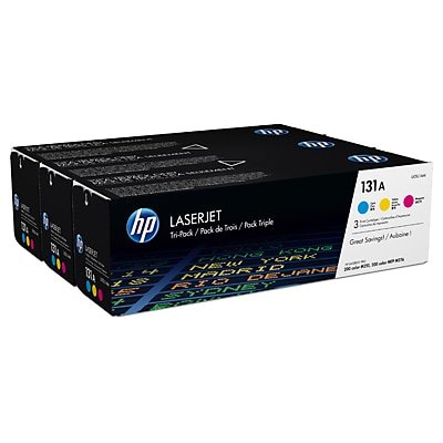 U0SL1AM HP 131A LJ Cartridge (3) cmy