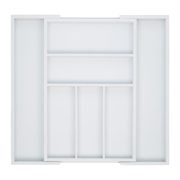 relaxdays Besteckkasten weiß 1 Stk