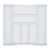 relaxdays Besteckkasten weiß 1 Stk