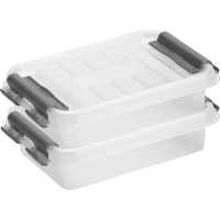 Q-line Aufbewahrungsbox 0,2L transparent metallfarbig