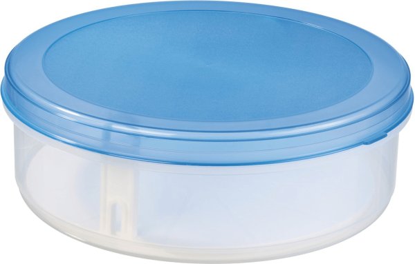 SUNWARE Kuchenbox Tortenbox mit Hebeeinsatz transparent blau